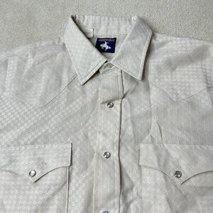 Vintage CHUTE Shirt #1 Western Pearl Snap Men’s Large 16.5 35 Rodeo Cowboy USA